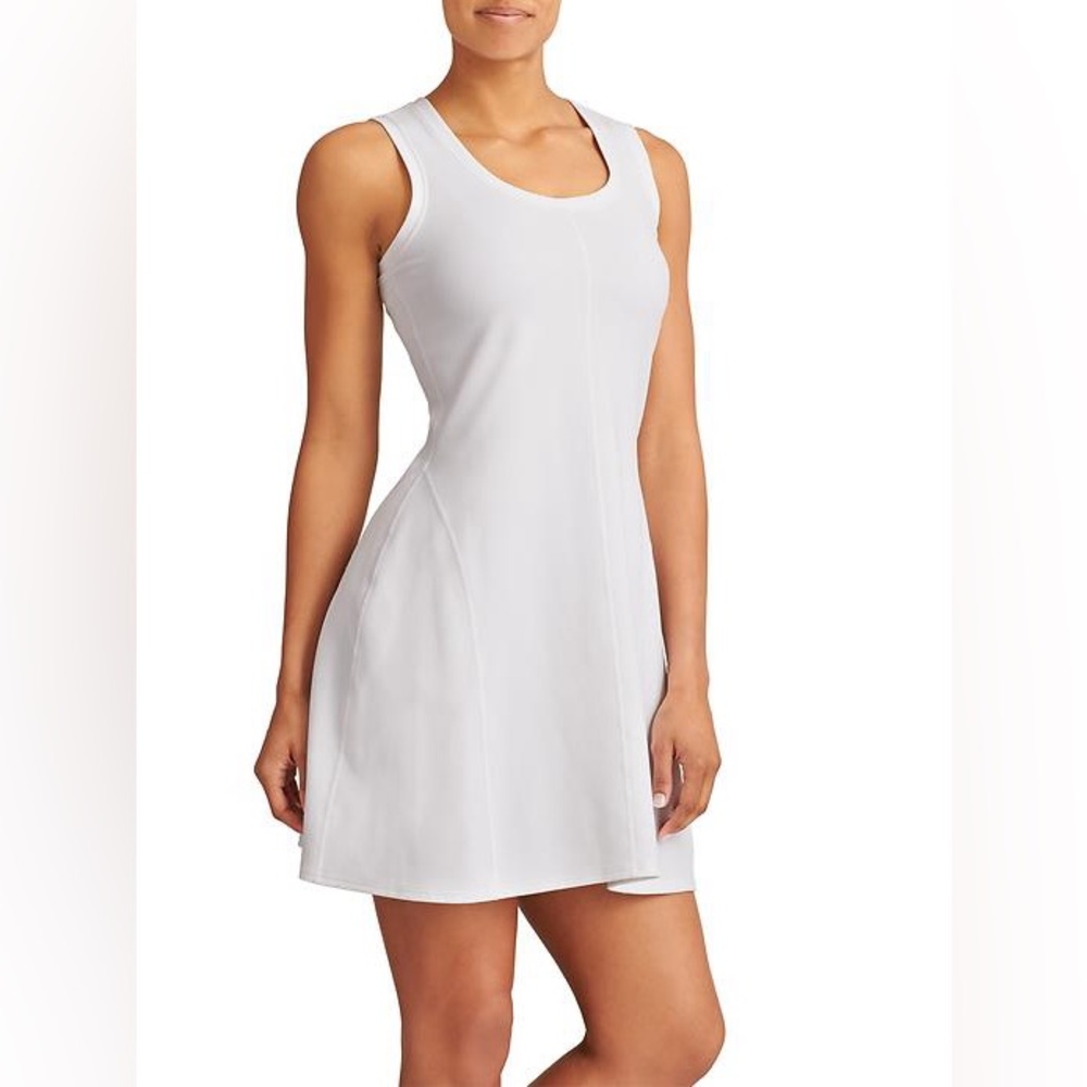 Athleta Piqué Dress in Bright White